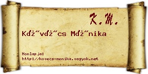 Kövécs Mónika névjegykártya